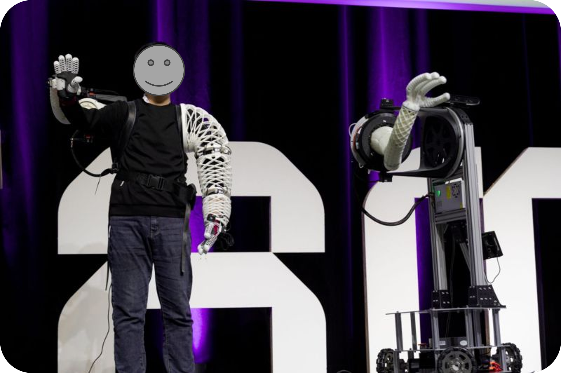 Soft lattice exoskeleton and mirrored compliant robot arm